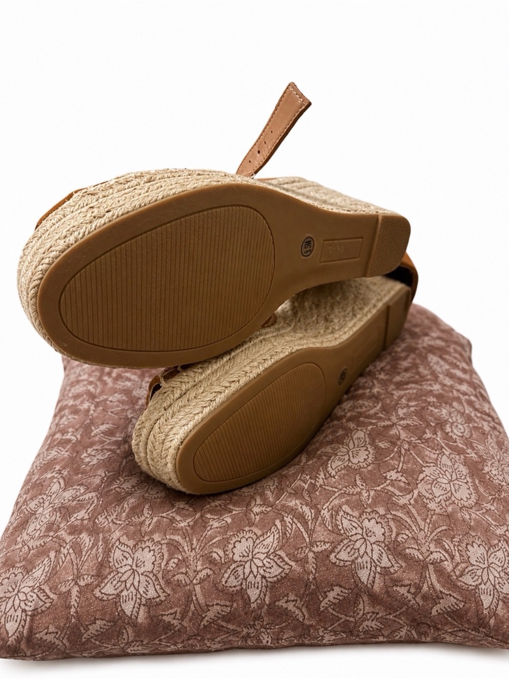 Steve Madden Congac Espadrille Wedge Sandals with Ankle Strap - Picture 4 of 4